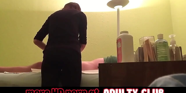 Hidden Cam At Wax Salon Girl Rubs Hard Dick Of Customer