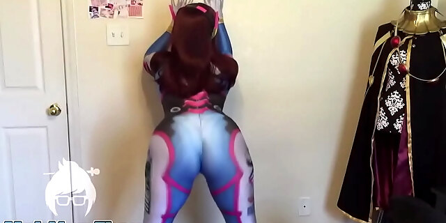 D.va Sexy Twerk Cosplay - (overwatch) Chel Bunny