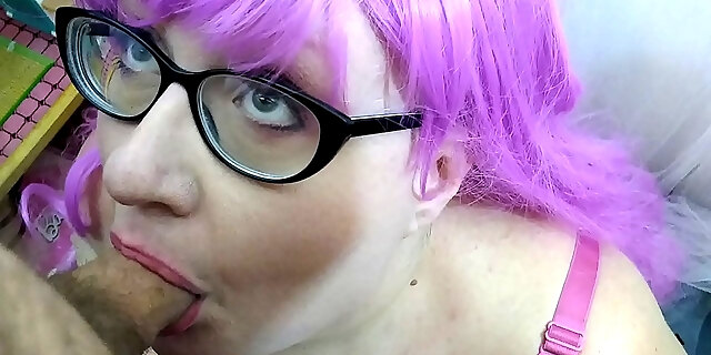 Thesweetsav Pov Blowjob With Messy Surprise Facial In A Pink Wig