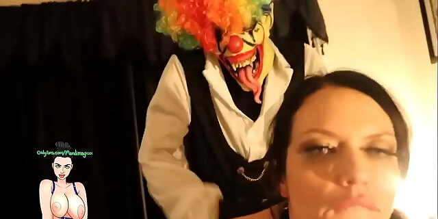 Mandi May Gets Pounded By Gibby The Clown