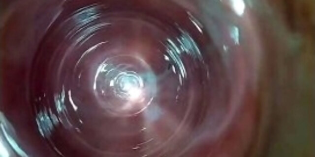 Inside Clear Dildo Pov. Wife Takes Clear Tube And Records In Her Pussy