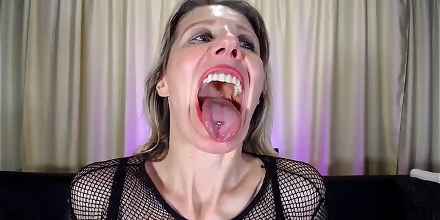 German Woman Long Tongue