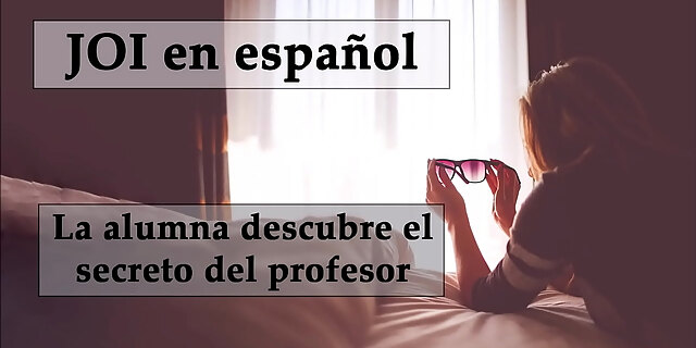 Joi Español. Femdom Anal, Alumna Encuentra El Consolador De Su Profesor.