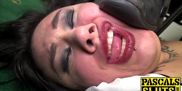 Goth Chub Lily B. Fed Cum After Rough Cock Insertion