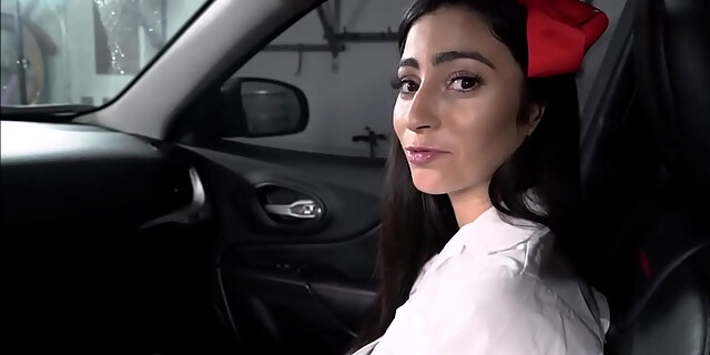 Dadcrushes.com - Hot Latina Teen Step Daughter With Braces Jasmine Vega Fucked By Step Dad In Back Seat Of His Car After She Is Caught Shoplifting Pan