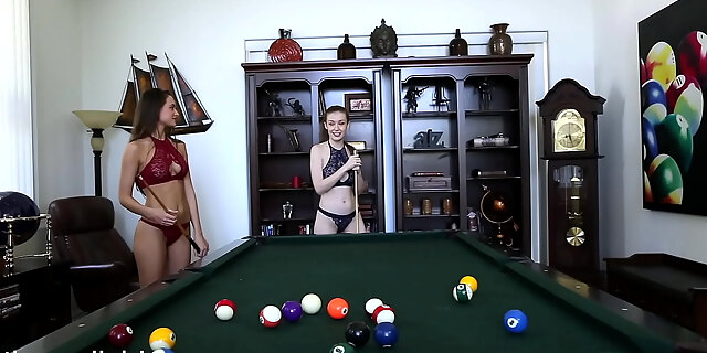 Emily Bloom And Deanna Greene Play Strip Billiards