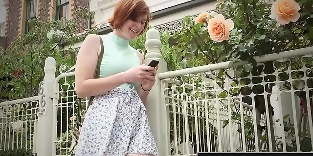 Girls Out West - Cute Hairy Lesbian Redheads Fuck In The Backyard