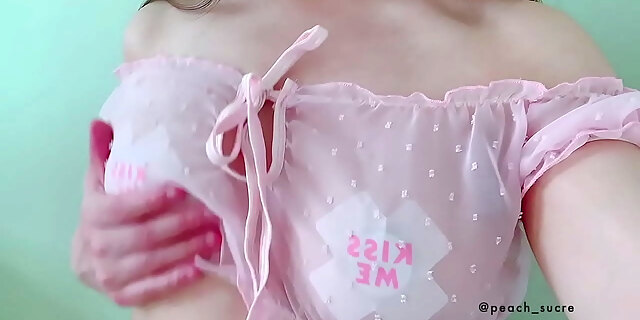 A Short Clip Of Me Bouncing My Pasties Covered Tits , Peach Sucre