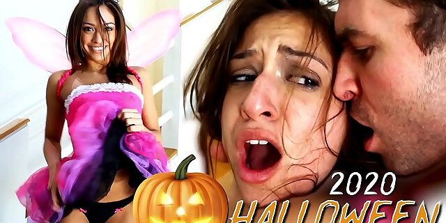 Petite Fairy Princess Destroyed On Halloween - James Deen And Sara Luvv Halloween 2020